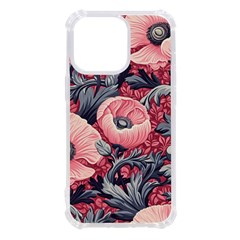 Vintage Floral Poppies Iphone 13 Pro Tpu Uv Print Case by Grandong