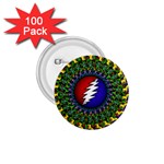 Grateful Dead Bear Pattern 1.75  Buttons (100 pack)  Front