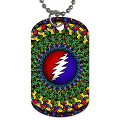 Grateful Dead Bear Pattern Dog Tag (one Side)