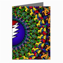 Grateful Dead Bear Pattern Greeting Cards (pkg Of 8)