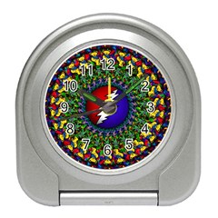 Grateful Dead Bear Pattern Travel Alarm Clock