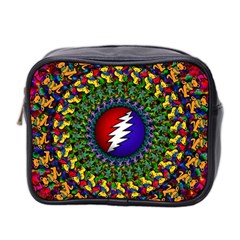 Grateful Dead Bear Pattern Mini Toiletries Bag (two Sides)