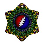 Grateful Dead Bear Pattern Ornament (Snowflake) Front