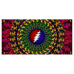 Grateful Dead Bear Pattern Banner And Sign 8  X 4 