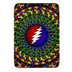 Grateful Dead Bear Pattern Rectangular Glass Fridge Magnet (4 Pack) by Maspions