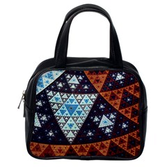 Fractal Triangle Geometric Abstract Pattern Classic Handbag (one Side) by Cemarart