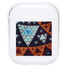 Fractal Triangle Geometric Abstract Pattern Hard Pc Airpods 1/2 Case by Cemarart