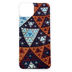 Fractal Triangle Geometric Abstract Pattern Iphone 15 Tpu Uv Print Case by Cemarart