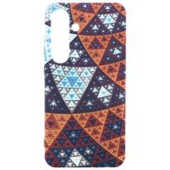 Fractal Triangle Geometric Abstract Pattern Samsung Galaxy S24 6 2 Inch Black Tpu Uv Case by Cemarart