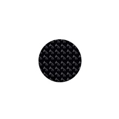 Vintage Turntable Graphic Motif Seamless Pattern Black Backgrond 1  Mini Buttons by dflcprintsclothing