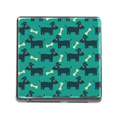 Happy Dogs Animals Pattern Memory Card Reader (square 5 Slot)