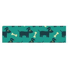 Happy Dogs Animals Pattern Oblong Satin Scarf (16  X 60 )