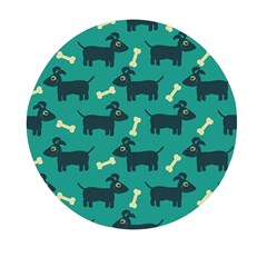 Happy Dogs Animals Pattern Mini Round Pill Box