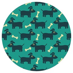 Happy Dogs Animals Pattern Round Trivet by Ket1n9