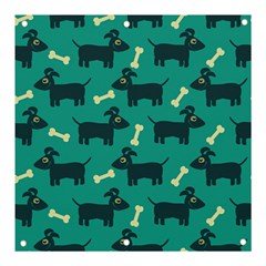 Happy Dogs Animals Pattern Banner And Sign 3  X 3  by Ket1n9