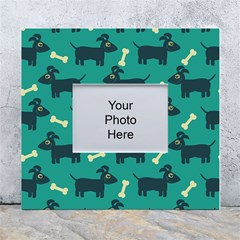 Happy Dogs Animals Pattern White Wall Photo Frame 5  X 7  by Ket1n9