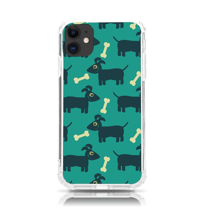 Happy Dogs Animals Pattern iPhone 11 TPU UV Print Case