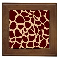 Animal Print Girraf Patterns Framed Tile by Ket1n9