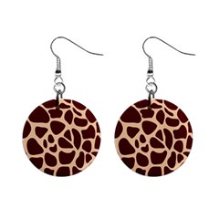 Animal Print Girraf Patterns Mini Button Earrings