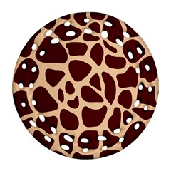 Animal Print Girraf Patterns Ornament (round Filigree)