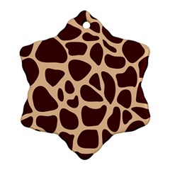 Animal Print Girraf Patterns Ornament (snowflake)