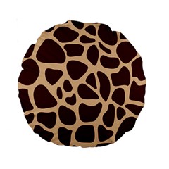 Animal Print Girraf Patterns Standard 15  Premium Round Cushions