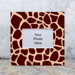 Animal Print Girraf Patterns White Box Photo Frame 4  X 6 