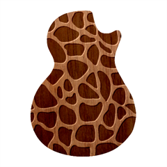 Animal Print Girraf Patterns Guitar Shape Wood Guitar Pick Holder Case And Picks Set by Ket1n9