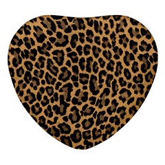 Tiger Skin Art Pattern Heart Glass Fridge Magnet (4 Pack)