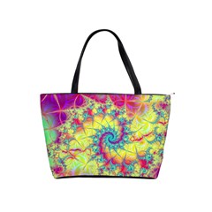 Fractal Spiral Abstract Background Vortex Yellow Classic Shoulder Handbag by Ket1n9