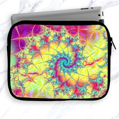 Fractal Spiral Abstract Background Vortex Yellow Apple Ipad 2/3/4 Zipper Cases by Ket1n9