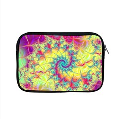 Fractal Spiral Abstract Background Vortex Yellow Apple Macbook Pro 15  Zipper Case by Ket1n9