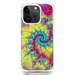 Fractal Spiral Abstract Background Vortex Yellow Iphone 14 Pro Tpu Uv Print Case by Ket1n9