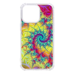 Fractal Spiral Abstract Background Vortex Yellow Iphone 13 Pro Tpu Uv Print Case by Ket1n9