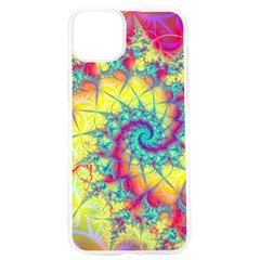 Fractal Spiral Abstract Background Vortex Yellow Iphone 15 Pro Tpu Uv Print Case by Ket1n9