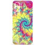 Fractal Spiral Abstract Background Vortex Yellow Samsung Galaxy S24 Plus 6.7 Inch Black TPU UV Case Front