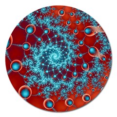 Fractal Pattern Background Magnet 5  (round)