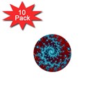 Fractal Pattern Background 1  Mini Buttons (10 pack)  Front