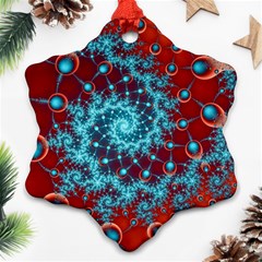 Fractal Pattern Background Ornament (snowflake) by Ket1n9