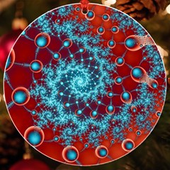 Fractal Pattern Background Uv Print Acrylic Ornament Round by Ket1n9