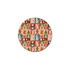 Cute Christmas Seamless Pattern Vector  - Golf Ball Marker