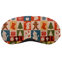 Cute Christmas Seamless Pattern Vector  - Sleep Mask