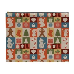 Cute Christmas Seamless Pattern Vector  - Cosmetic Bag (xl)