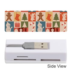 Cute Christmas Seamless Pattern Vector  - Memory Card Reader (stick)