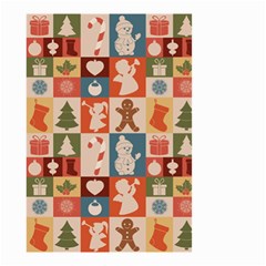 Cute Christmas Seamless Pattern Vector  - Small Garden Flag (two Sides)