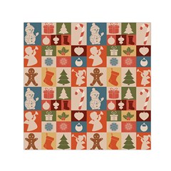 Cute Christmas Seamless Pattern Vector  - Square Satin Scarf (30  X 30 )