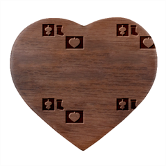 Cute Christmas Seamless Pattern Vector  - Heart Wood Jewelry Box by Ket1n9