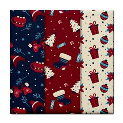 Flat Design Christmas Pattern Collection Art Tile Coaster