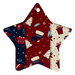 Flat Design Christmas Pattern Collection Art Ornament (star) by Ket1n9