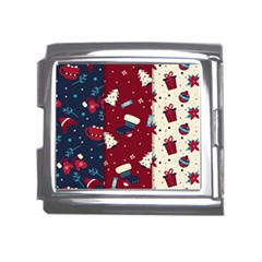 Flat Design Christmas Pattern Collection Art Mega Link Italian Charm (18mm)